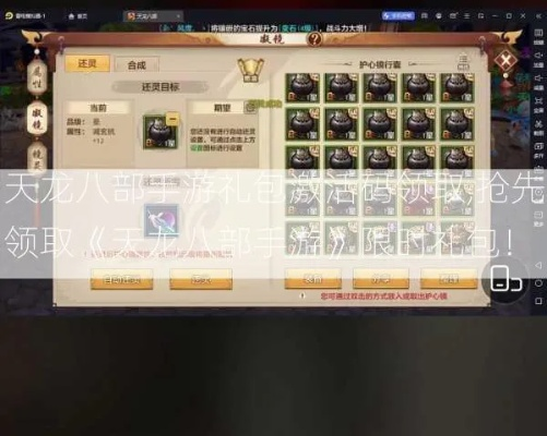 天龙八部手游搬砖及天戒激活码,系统化推进策略研讨|精简版_v9.686