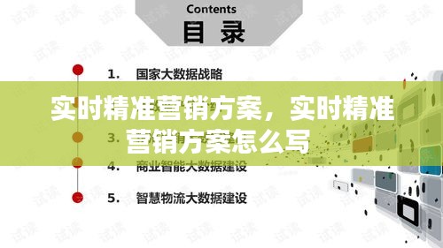 实时精准营销方案，实时精准营销方案怎么写 
