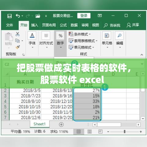 把股票做成实时表格的软件，股票软件 excel 