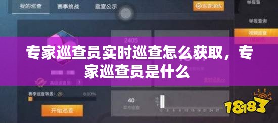 专家巡查员实时巡查怎么获取，专家巡查员是什么 