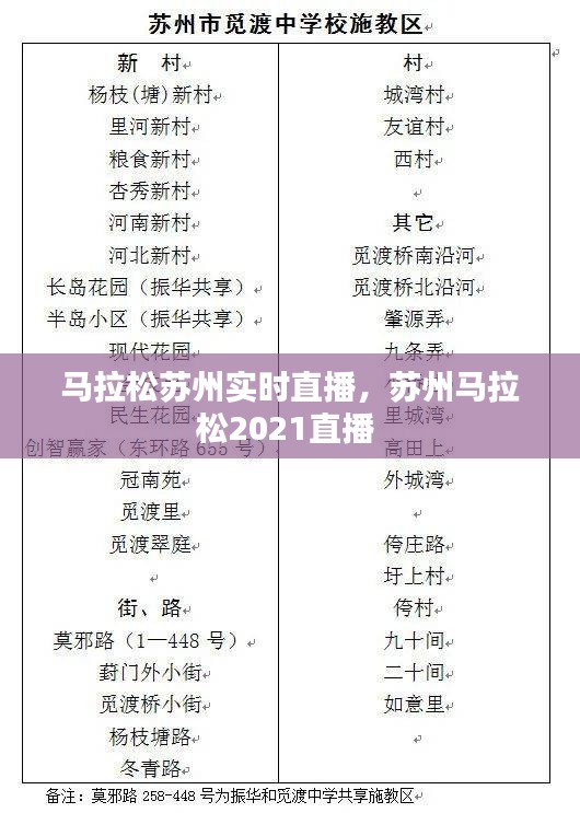 马拉松苏州实时直播，苏州马拉松2021直播 