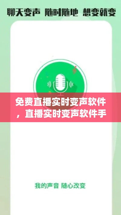 免费直播实时变声软件，直播实时变声软件手机 