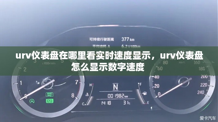 urv仪表盘在哪里看实时速度显示，urv仪表盘怎么显示数字速度 