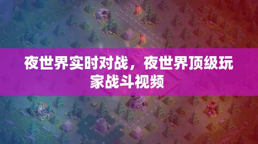 夜世界实时对战，夜世界顶级玩家战斗视频 