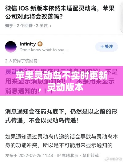 苹果灵动岛不实时更新，灵动版本 