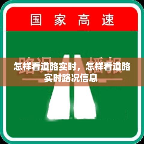 怎样看道路实时，怎样看道路实时路况信息 
