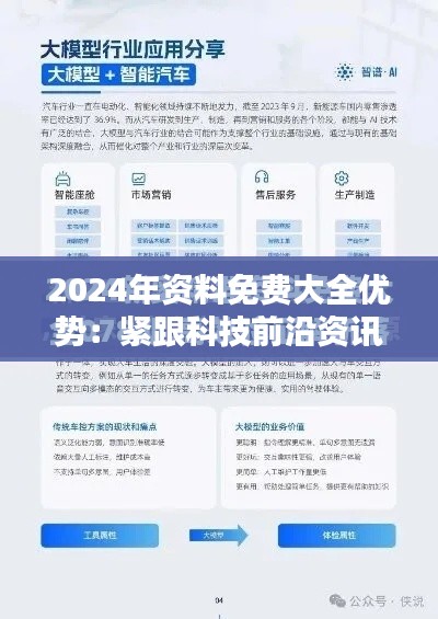 2024年资料免费大全优势：紧跟科技前沿资讯