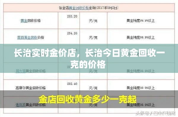 长治实时金价店，长治今日黄金回收一克的价格 