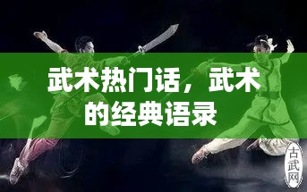 武术热门话,武术的经典语录