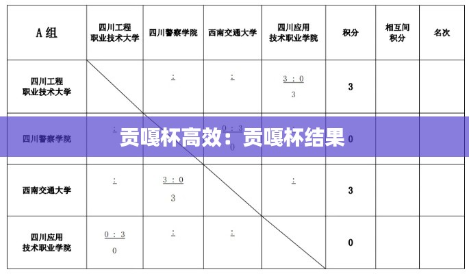 贡嘎杯高效：贡嘎杯结果 