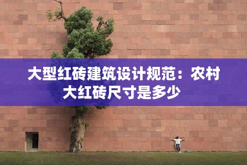 大型红砖建筑设计规范：农村大红砖尺寸是多少 