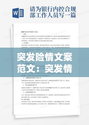 突发险情文案范文：突发情况报告怎么写 