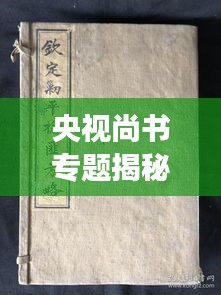 央视尚书专题揭秘古代文明的深度解读之旅