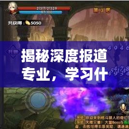 揭秘深度报道专业，学习什么？掌握哪些技能？