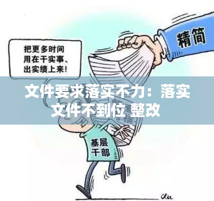 文件要求落实不力：落实文件不到位 整改 