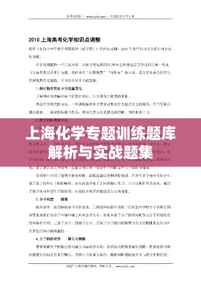 上海化学专题训练题库解析与实战题集