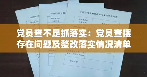 党员查不足抓落实：党员查摆存在问题及整改落实情况清单 