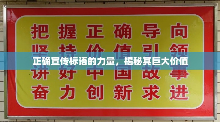 正确宣传标语的力量，揭秘其巨大价值