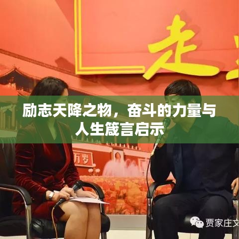 励志天降之物，奋斗的力量与人生箴言启示