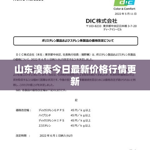 山东溴素今日最新价格行情更新