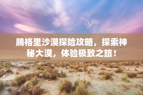 腾格里沙漠探险攻略，探索神秘大漠，体验极致之旅！
