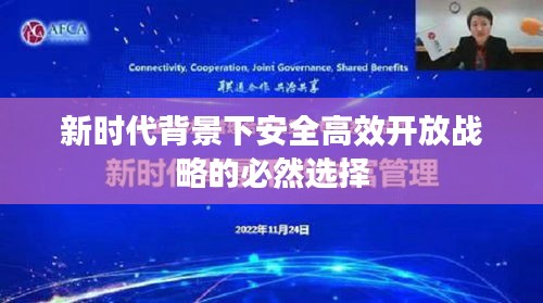 新时代背景下安全高效开放战略的必然选择
