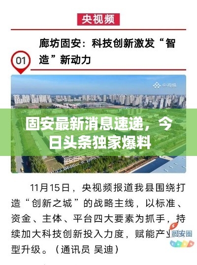 固安最新消息速递，今日头条独家爆料