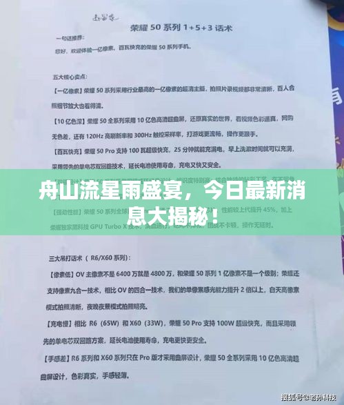 舟山流星雨盛宴，今日最新消息大揭秘！