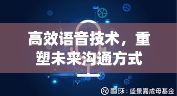 高效语音技术，重塑未来沟通方式