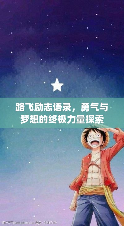 路飞励志语录,勇气与梦想的终极力量探索