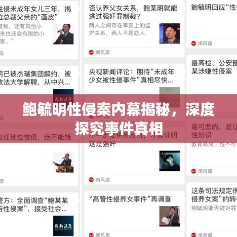 鲍毓明性侵案内幕揭秘，深度探究事件真相