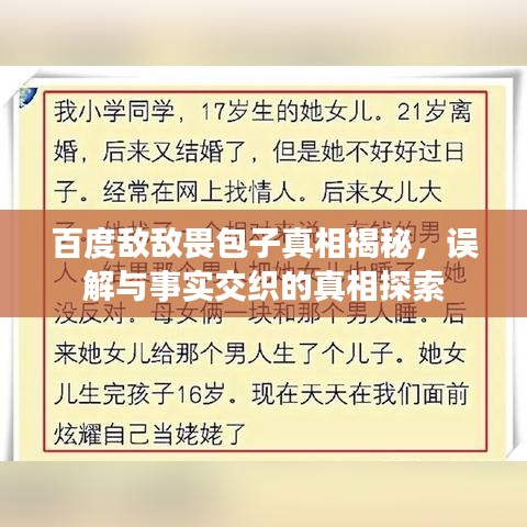 百度敌敌畏包子真相揭秘，误解与事实交织的真相探索