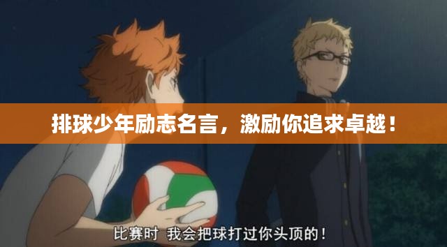 排球少年励志名言，激励你追求卓越！