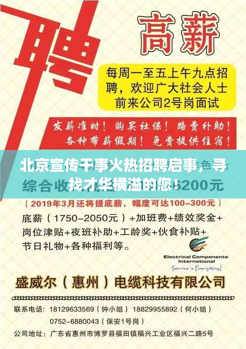 北京宣传干事火热招聘启事，寻找才华横溢的您！