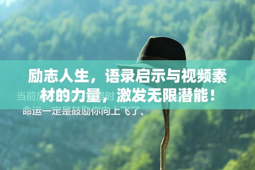 励志人生，语录启示与视频素材的力量，激发无限潜能！