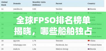 全球FPSO排名榜单揭晓，哪些船舶独占鳌头？
