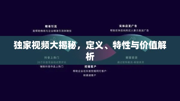 独家视频大揭秘，定义、特性与价值解析