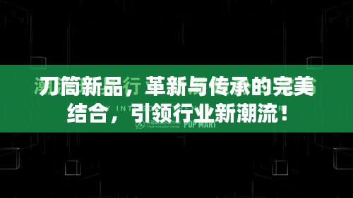 刀筒新品，革新与传承的完美结合，引领行业新潮流！