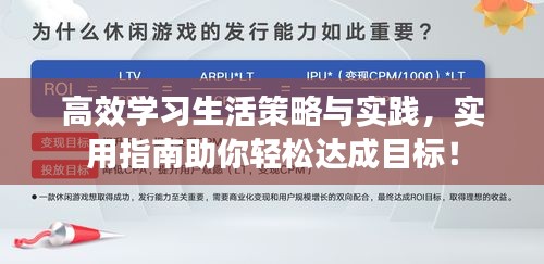 高效学习生活策略与实践，实用指南助你轻松达成目标！